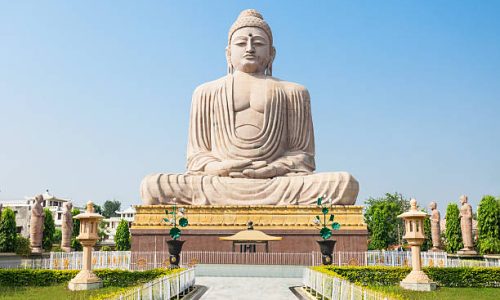 Great Buddha Statue near Mahabodhi Temple in Bodh Gaia, Bihar state of India